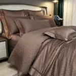 Elegance Brown Duvet cover set made of Egyptian Cotton tag1