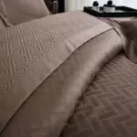 Elegance Brown Duvet cover set made of Egyptian Cotton tag1