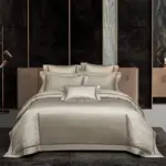 Elegance Champagne Duvet Cover Set made of Egyptian Cotton tag1