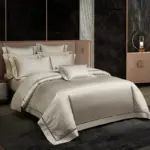 Elegance Champagne Duvet Cover Set made of Egyptian Cotton tag1