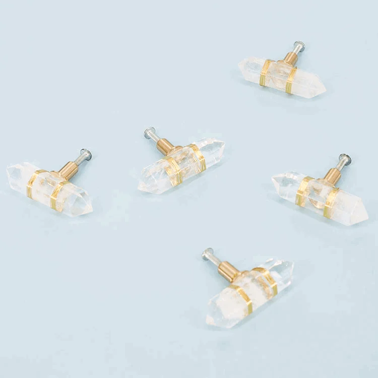 Elegance Crystal Brass Cabinet Knob -  - #tag1#