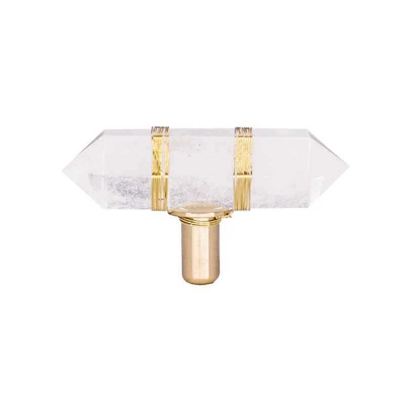 Elegance Crystal Brass Cabinet Knob -  - #tag1#