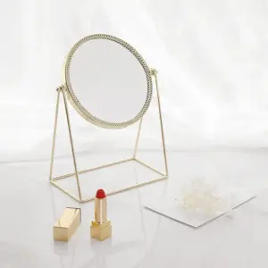Elegance Gold Lace Round Mirror