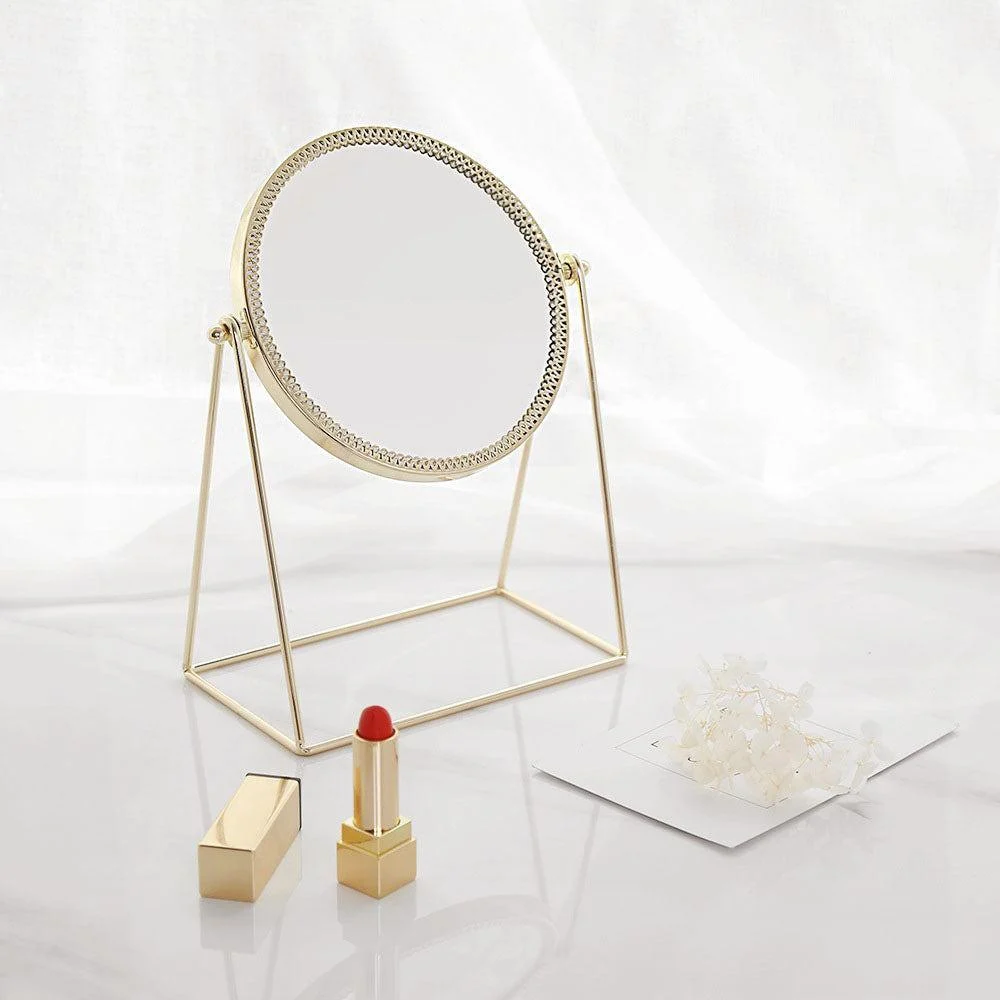 Elegance Gold Lace Round Mirror -  - #tag1#