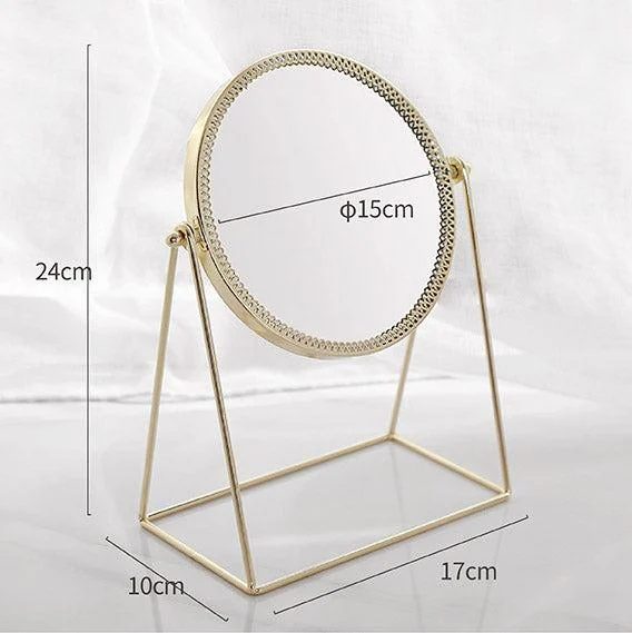 Elegance Gold Lace Round Mirror -  - #tag1#