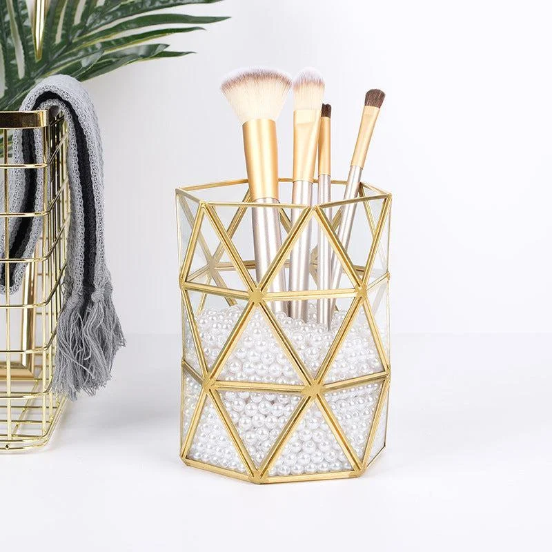 Elegance Gold Lining Makeup Brush Bucket -  - #tag1#