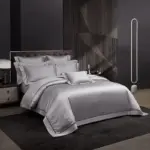 Elegance Silver Duvet Cover Set Made of Egyptian Cotton tag1