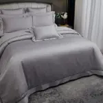 Elegance Silver Duvet Cover Set Made of Egyptian Cotton tag1
