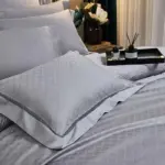 Elegance Silver Duvet Cover Set Made of Egyptian Cotton tag1