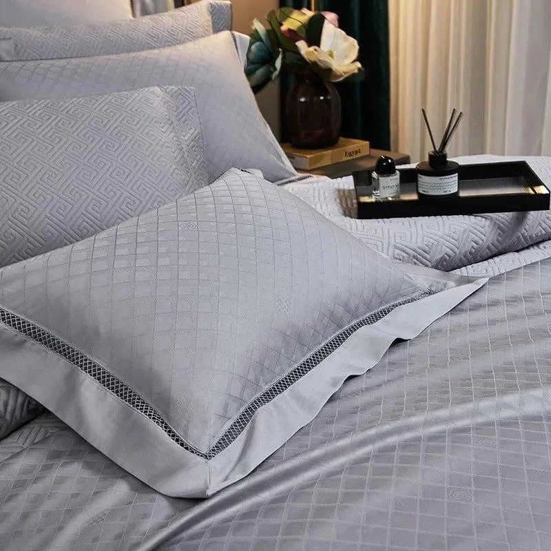 Elegance Silver – Duvet Cover Set Made of Egyptian Cotton -  - #tag1#