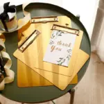 Elegance Stylish Golden Clip Boards tag1