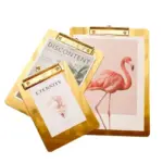 Elegance Stylish Golden Clip Boards tag1