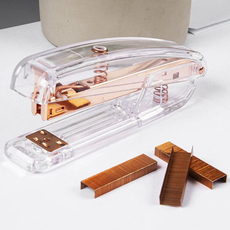 Elegance Transparent Rose Gold Stapler -  - #tag1#