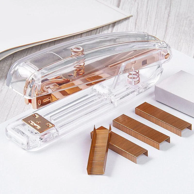 Elegance Transparent Rose Gold Stapler -  - #tag1#