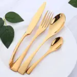 Elegance in Hues Luxurious 4 Piece Stainless Steel Cutlery Set