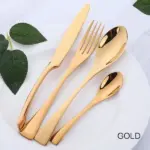 Elegance in Hues Luxurious 4 Piece Stainless Steel Cutlery Set
