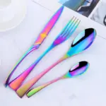 Elegance in Hues Luxurious 4 Piece Stainless Steel Cutlery Set