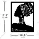 Elegant African Lady Wall Decor tag1