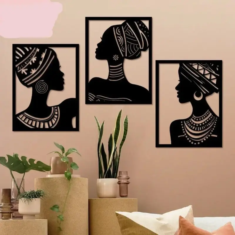 Elegant African Lady Wall Decor tag1