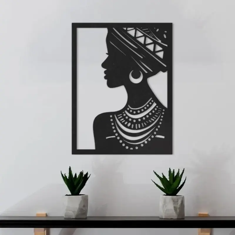 Elegant African Lady Wall Decor tag1