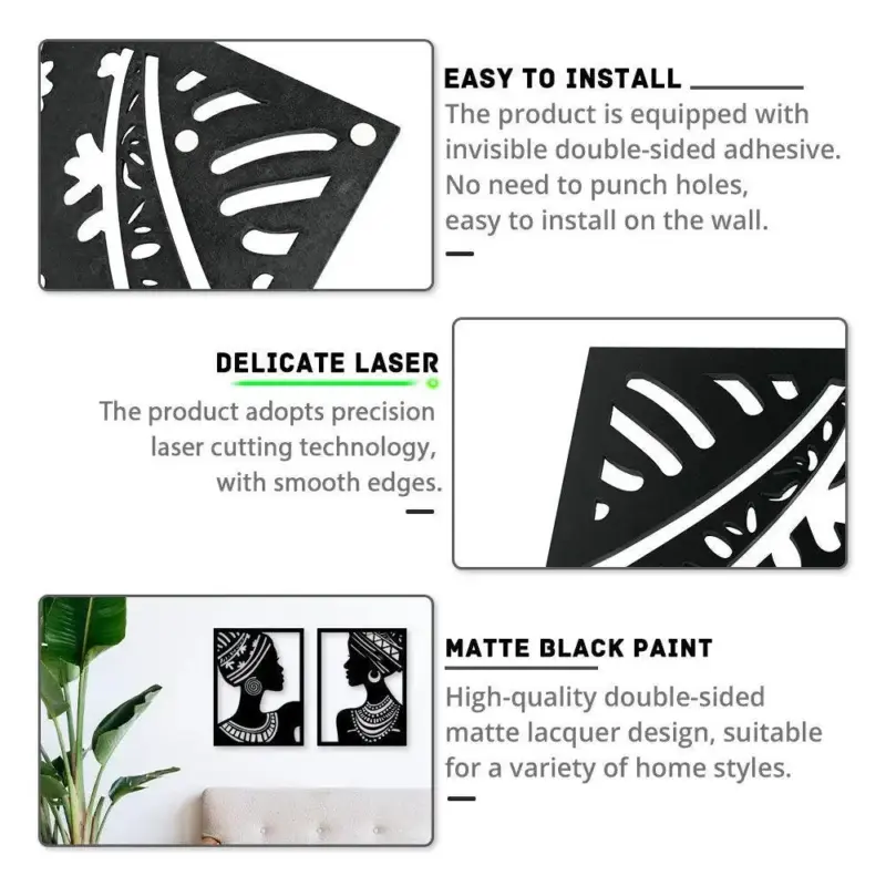 Elegant African Lady Wall Decor tag1
