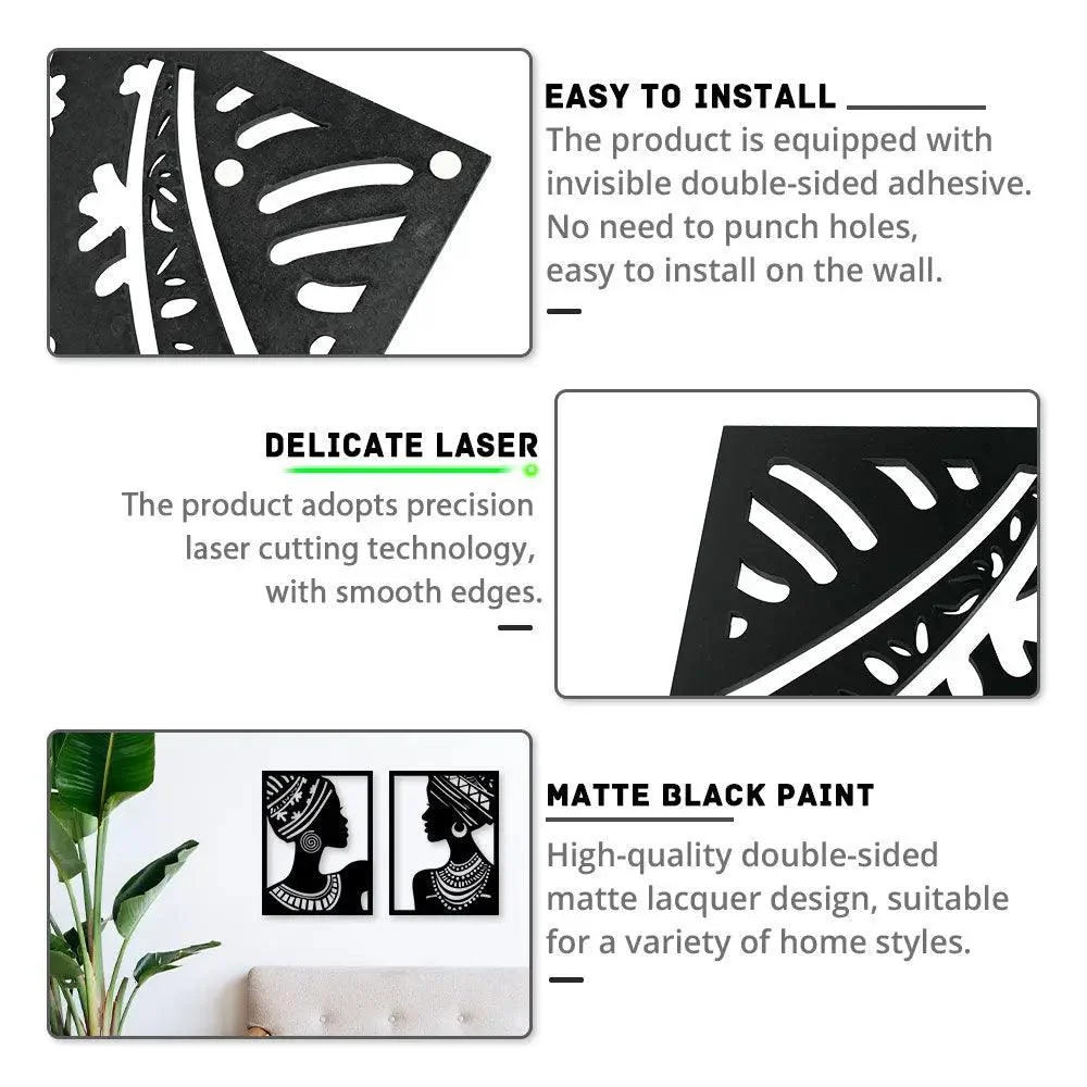 Elegant African Lady Wall Decor -  - #tag1#