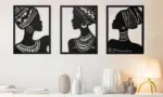 Elegant African Lady Wall Decor tag1
