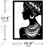 Elegant African Lady Wall Decor tag1