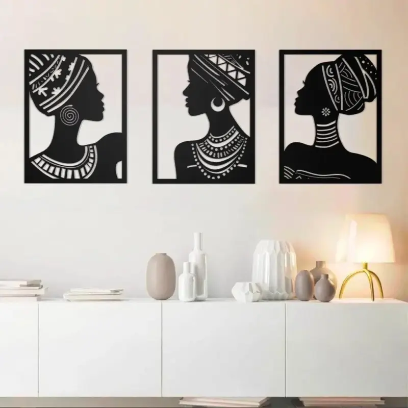 Elegant African Lady Wall Decor tag1