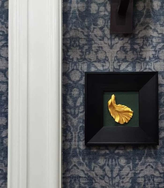 Elegant Betta Fish Wall Art - Hand-Painted Gold Sculpture in Black Wooden Frame (23x23cm) -  - #tag1#