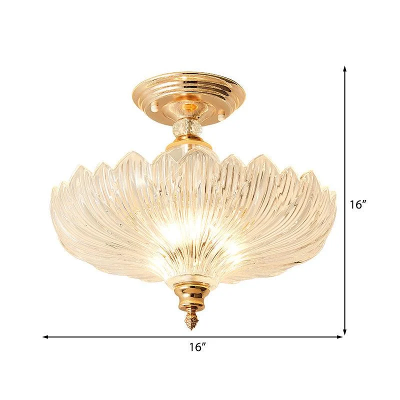 Elegant Black/Gold Ceiling Lamp with Crystals -  - #tag1#