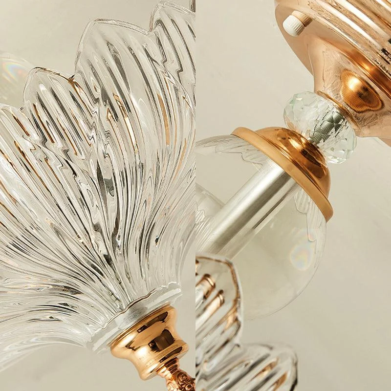 Elegant Black/Gold Ceiling Lamp with Crystals -  - #tag1#