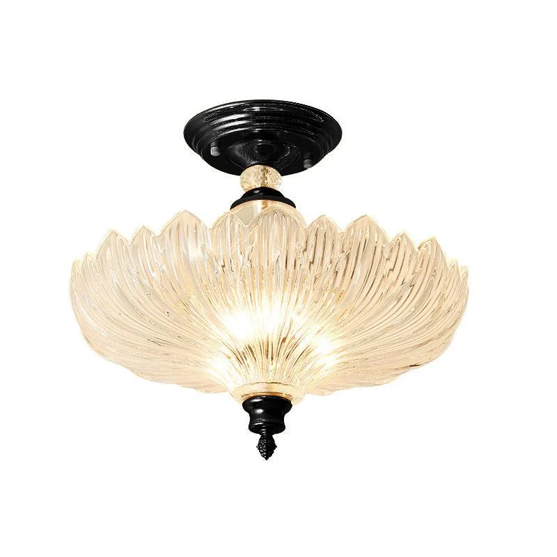 Elegant Black/Gold Ceiling Lamp with Crystals -  - #tag1#