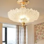 Elegant Black Gold Ceiling Lamp with Crystals tag1
