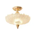 Elegant Black Gold Ceiling Lamp with Crystals tag1