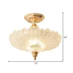 Elegant Black Gold Ceiling Lamp with Crystals tag1