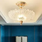 Elegant Black Gold Ceiling Lamp with Crystals tag1