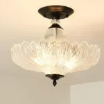 Elegant Black Gold Ceiling Lamp with Crystals tag1