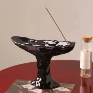 Elegant Ceramic Incense Burner - Available in Red, White, and Black (17.5 cm) -  - #tag1#