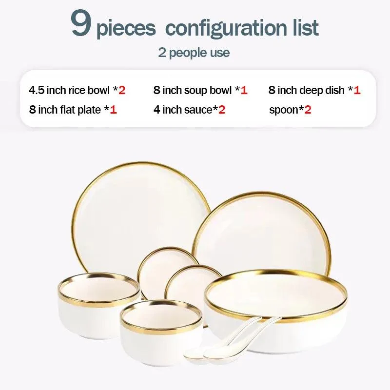 Elegant Ceramic Plates Set -