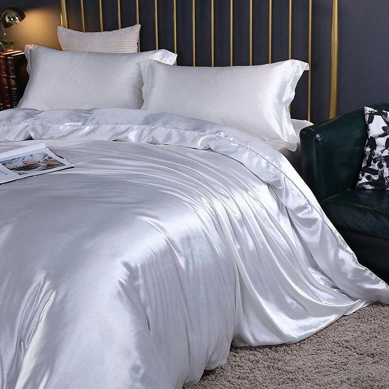 Elegant Comfort Set (4 pieces) satin/cotton bed linen - 2x pillowcase - sheet -  - #tag1#