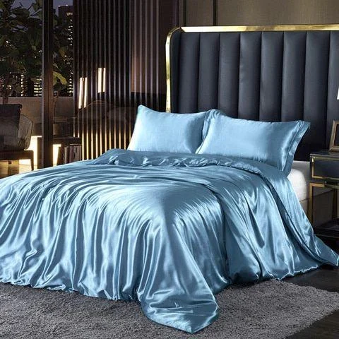 Elegant Comfort Set (4 pieces) satin/cotton bed linen - 2x pillowcase - sheet -  - #tag1#