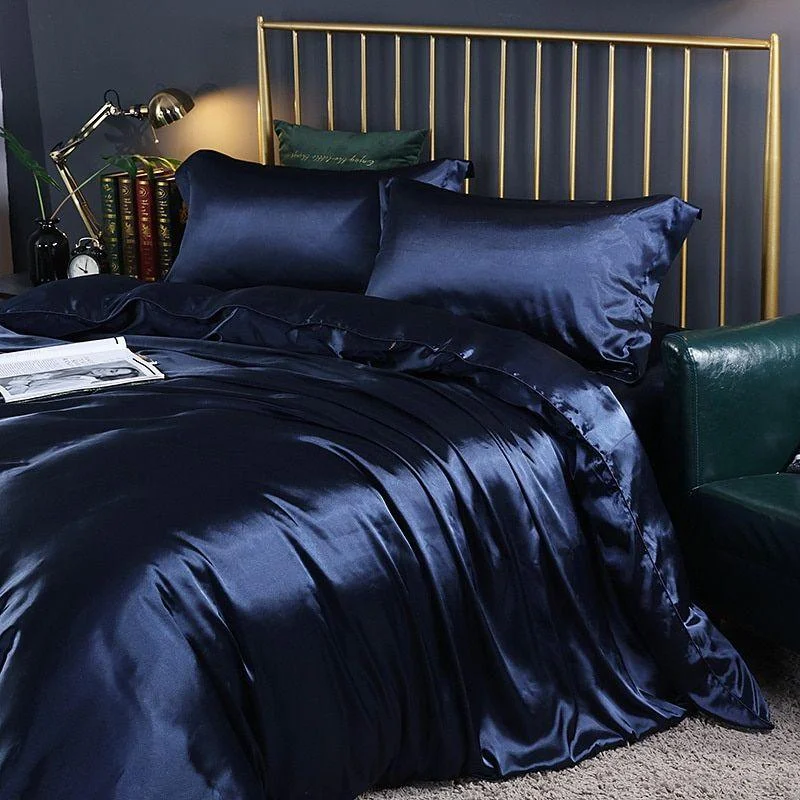 Elegant Comfort Set (4 pieces) satin/cotton bed linen - 2x pillowcase - sheet -  - #tag1#
