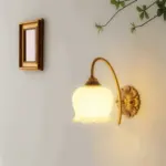 Elegant Copper Glass Wall Lamp tag1