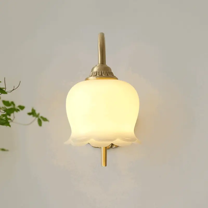 Elegant Copper Glass Wall Lamp tag1