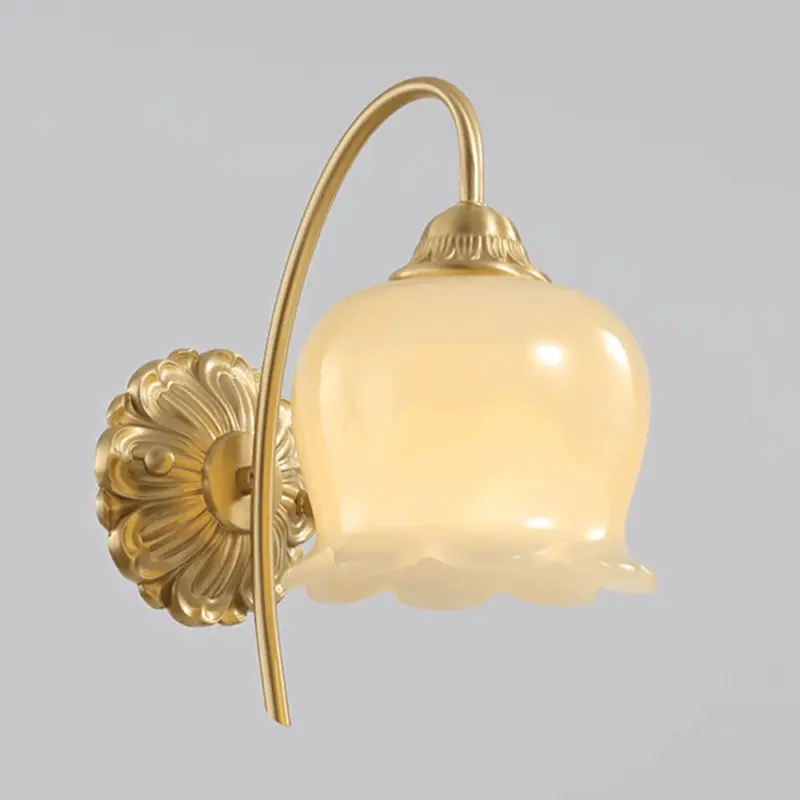 Elegant Copper Glass Wall Lamp tag1