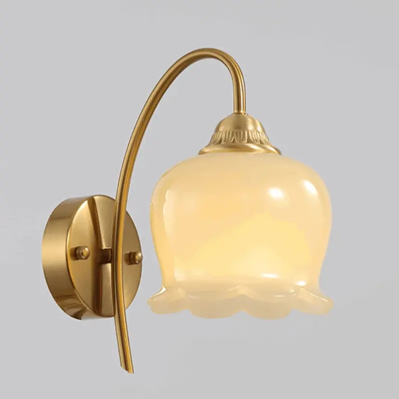 Elegant Copper Glass Wall Lamp tag1