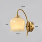 Elegant Copper Glass Wall Lamp tag1