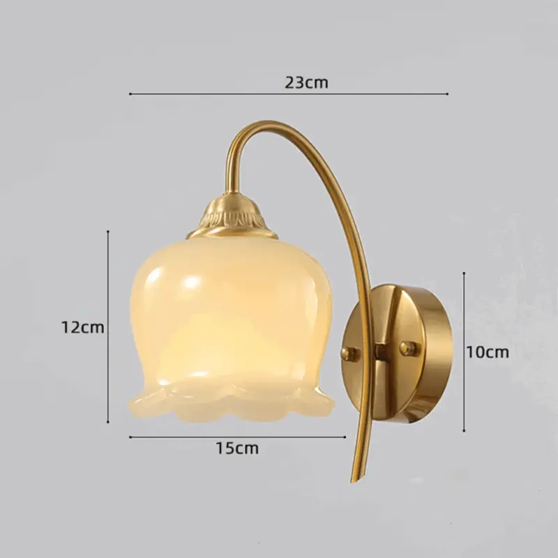 Elegant Copper Glass Wall Lamp tag1