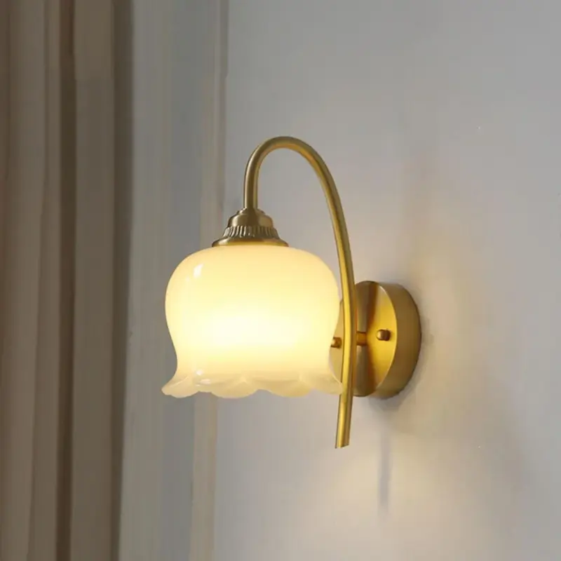 Elegant Copper Glass Wall Lamp tag1